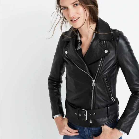 Madewell Ultimate Leather Motorcycle Jacket in M - Picture 3 of 10